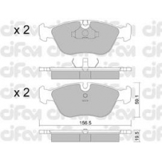 822-182-0 CIFAM Комплект тормозных колодок, дисковый тормоз