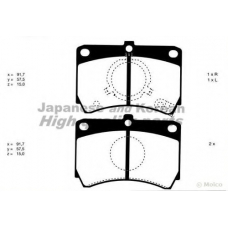 M044-01 ASHUKI Комплект тормозных колодок, дисковый тормоз