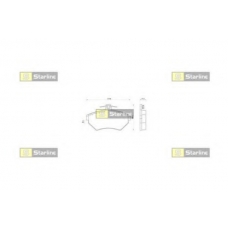 BD S062P STARLINE Комплект тормозных колодок, дисковый тормоз
