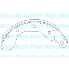 KBS-1401 KAVO PARTS Комплект тормозных колодок