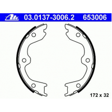 03.0137-3006.2 ATE Комплект тормозных колодок, стояночная тормозная с