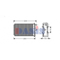249020N AKS DASIS Теплообменник, отопление салона