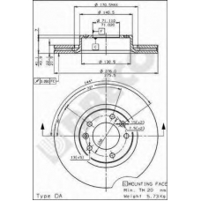 BS 7989 BRECO Тормозной диск