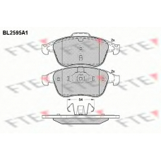 BL2595A1 FTE Комплект тормозных колодок, дисковый тормоз