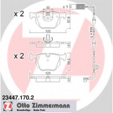 23447.170.2 ZIMMERMANN Комплект тормозных колодок, дисковый тормоз