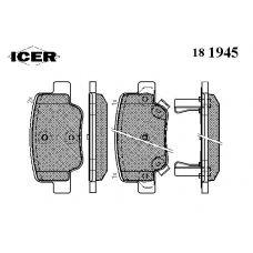 181945 ICER Комплект тормозных колодок, дисковый тормоз