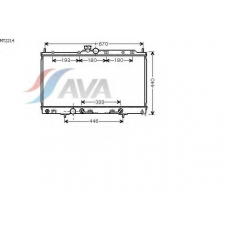 MT2214 AVA Радиатор, охлаждение двигателя