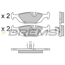 BP2456 BREMSI Комплект тормозных колодок, дисковый тормоз