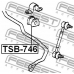 TSB-746 FEBEST Опора, стабилизатор