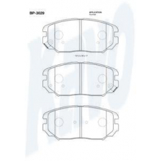 BP-3029 KAVO PARTS Комплект тормозных колодок, дисковый тормоз