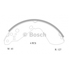 0 986 AB0 857 BOSCH Комплект тормозных колодок