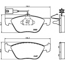 8DB 355 008-611 HELLA PAGID Комплект тормозных колодок, дисковый тормоз