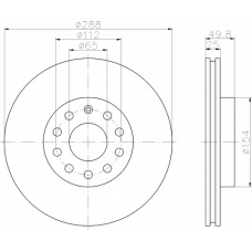 MDC1638 MINTEX Тормозной диск