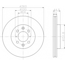 8DD 355 110-321 HELLA Тормозной диск