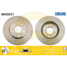 6045031 GIRLING Тормозной диск