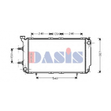 350200N AKS DASIS Радиатор, охлаждение двигателя