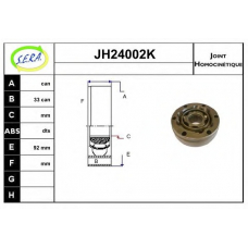 JH24002K SERA Шарнирный комплект, приводной вал
