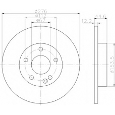 8DD 355 111-031 HELLA Тормозной диск