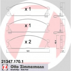 21347.170.1 ZIMMERMANN Комплект тормозных колодок, дисковый тормоз