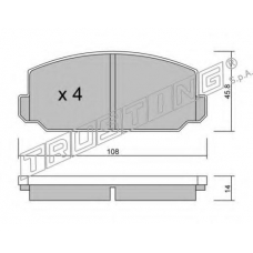 477.0 TRUSTING Комплект тормозных колодок, дисковый тормоз