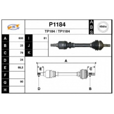 P1184 SNRA Приводной вал