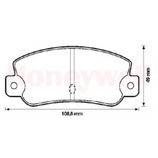 571474B BENDIX Комплект тормозных колодок, дисковый тормоз