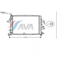 OLA2383 AVA Радиатор, охлаждение двигателя