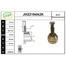 JH22184A2K SERA Шарнирный комплект, приводной вал