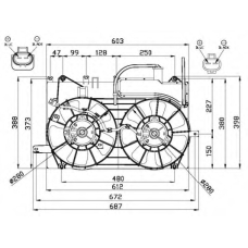 47673 NRF Вентилятор, охлаждение двигателя