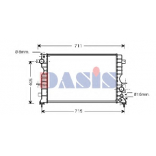 021001N AKS DASIS Радиатор, охлаждение двигателя