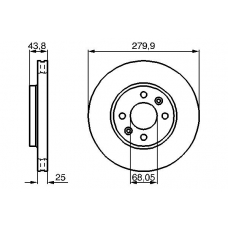 0 986 478 505 BOSCH Тормозной диск