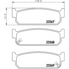 8DB 355 011-111 HELLA Комплект тормозных колодок, дисковый тормоз