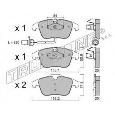 691.2 TRUSTING Комплект тормозных колодок, дисковый тормоз