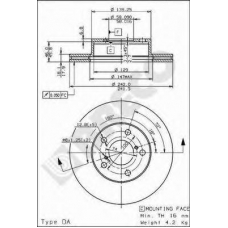 BS 8237 BRECO Тормозной диск