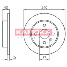 1032086 KAMOKA Тормозной диск