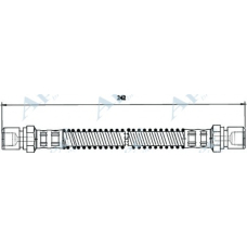 HOS3814 APEC Тормозной шланг