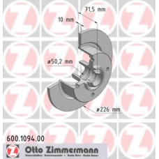 600.1094.00 ZIMMERMANN Тормозной диск