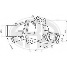 350341 ERA Термостат, охлаждающая жидкость