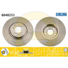 6040253 GIRLING Тормозной диск