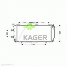 31-1024 KAGER Радиатор, охлаждение двигателя
