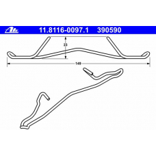 11.8116-0097.1 ATE Пружина, тормозной суппорт