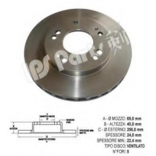 IBT-1590 IPS Parts Тормозной диск