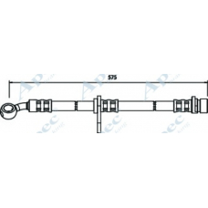 HOS3691 APEC Тормозной шланг