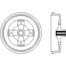 94004700 TEXTAR Тормозной барабан