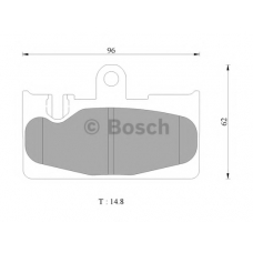 0 986 AB2 441 BOSCH Комплект тормозных колодок, дисковый тормоз