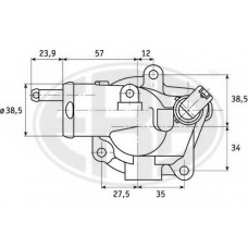 350114 ERA Термостат, охлаждающая жидкость