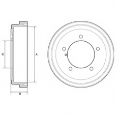 BF531 DELPHI Тормозной барабан