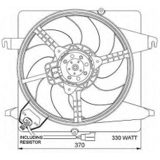 47019 NRF Вентилятор, охлаждение двигателя