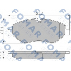 FO 921581 FOMAR ROULUNDS Комплект тормозных колодок, дисковый тормоз