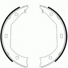 T0611074 RAMEDER Комплект тормозных колодок, стояночная тормозная с